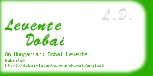 levente dobai business card